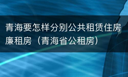 青海要怎样分别公共租赁住房廉租房（青海省公租房）