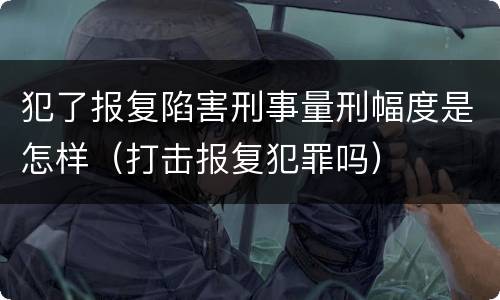 犯了报复陷害刑事量刑幅度是怎样（打击报复犯罪吗）