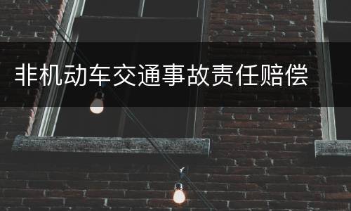 非机动车交通事故责任赔偿