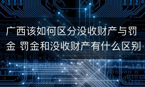 广西该如何区分没收财产与罚金 罚金和没收财产有什么区别