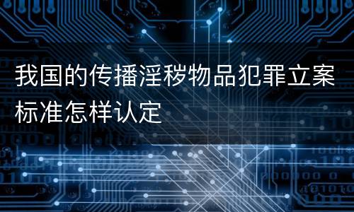 我国的传播淫秽物品犯罪立案标准怎样认定