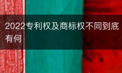 2022专利权及商标权不同到底有何