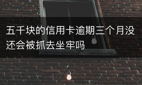 五千块的信用卡逾期三个月没还会被抓去坐牢吗