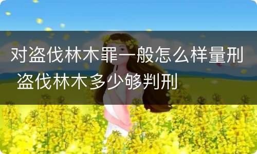 对盗伐林木罪一般怎么样量刑 盗伐林木多少够判刑