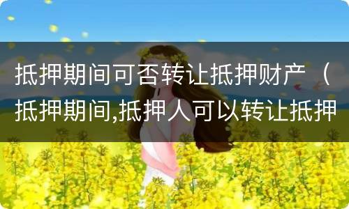 抵押期间可否转让抵押财产（抵押期间,抵押人可以转让抵押财产吗）