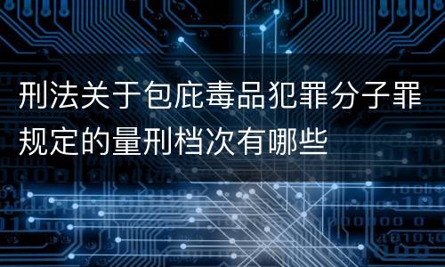 刑法关于包庇毒品犯罪分子罪规定的量刑档次有哪些