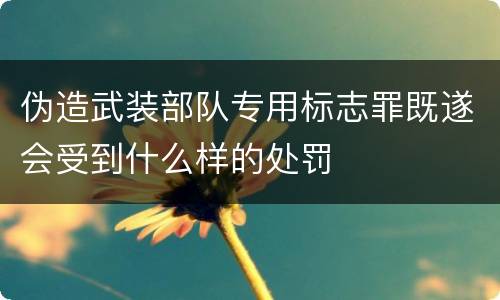 伪造武装部队专用标志罪既遂会受到什么样的处罚