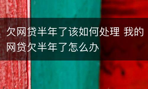 欠网贷半年了该如何处理 我的网贷欠半年了怎么办