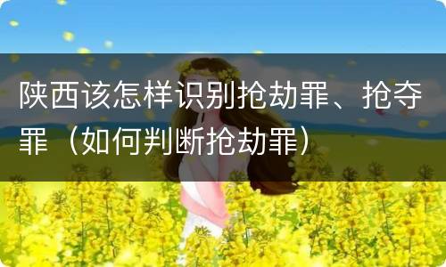 陕西该怎样识别抢劫罪、抢夺罪（如何判断抢劫罪）