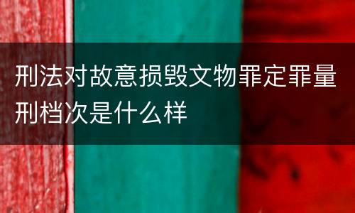 刑法对故意损毁文物罪定罪量刑档次是什么样