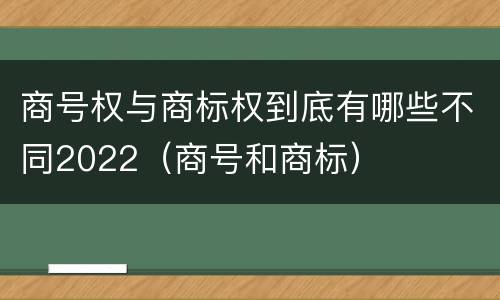 商号权与商标权到底有哪些不同2022（商号和商标）