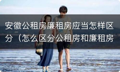 安徽公租房廉租房应当怎样区分（怎么区分公租房和廉租房）