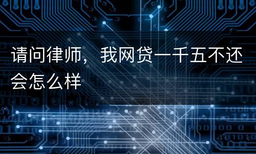 请问律师，我网贷一千五不还会怎么样