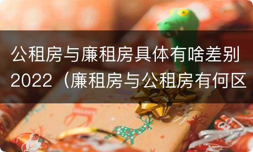 公租房与廉租房具体有啥差别2022（廉租房与公租房有何区别）