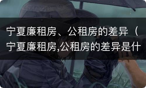 宁夏廉租房、公租房的差异（宁夏廉租房,公租房的差异是什么）