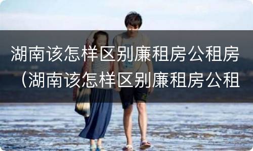 湖南该怎样区别廉租房公租房（湖南该怎样区别廉租房公租房和商品房）