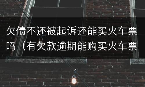 欠债不还被起诉还能买火车票吗（有欠款逾期能购买火车票吗?）