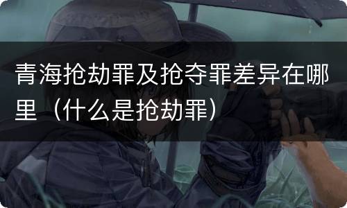 青海抢劫罪及抢夺罪差异在哪里（什么是抢劫罪）