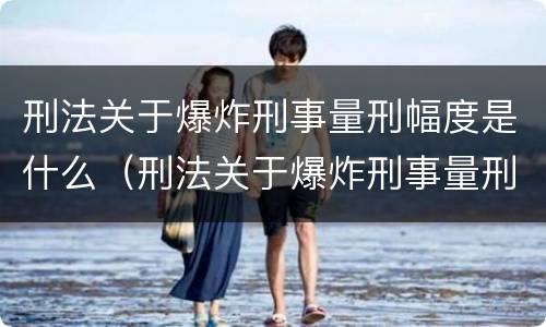 刑法关于爆炸刑事量刑幅度是什么（刑法关于爆炸刑事量刑幅度是什么标准）
