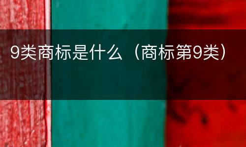 9类商标是什么（商标第9类）