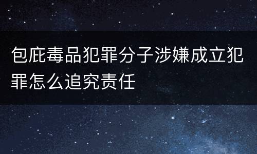 包庇毒品犯罪分子涉嫌成立犯罪怎么追究责任