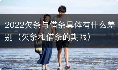 2022欠条与借条具体有什么差别（欠条和借条的期限）