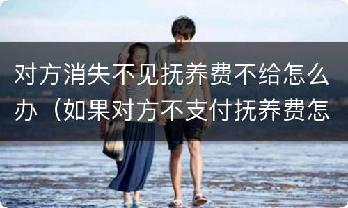 对方消失不见抚养费不给怎么办（如果对方不支付抚养费怎么办）