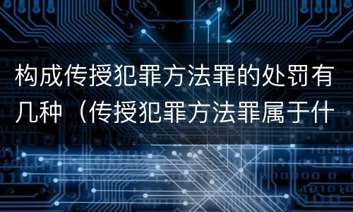 构成传授犯罪方法罪的处罚有几种（传授犯罪方法罪属于什么罪）