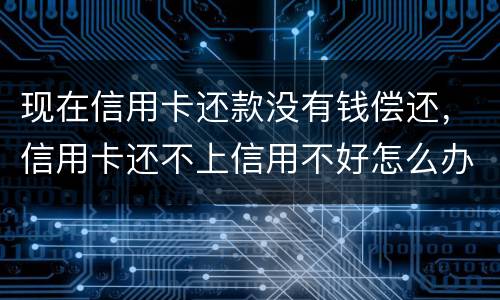 现在信用卡还款没有钱偿还，信用卡还不上信用不好怎么办