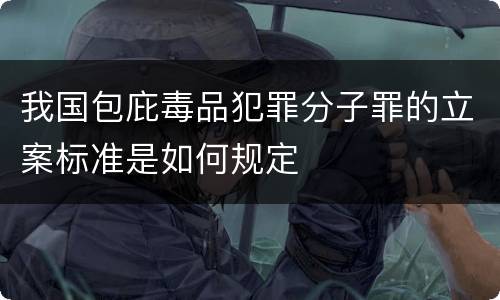 我国包庇毒品犯罪分子罪的立案标准是如何规定