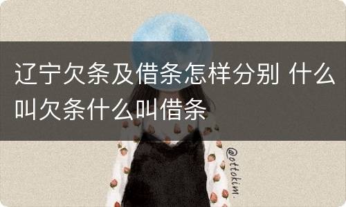 辽宁欠条及借条怎样分别 什么叫欠条什么叫借条