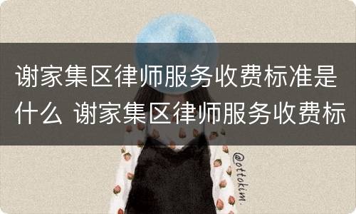 谢家集区律师服务收费标准是什么 谢家集区律师服务收费标准是什么样的