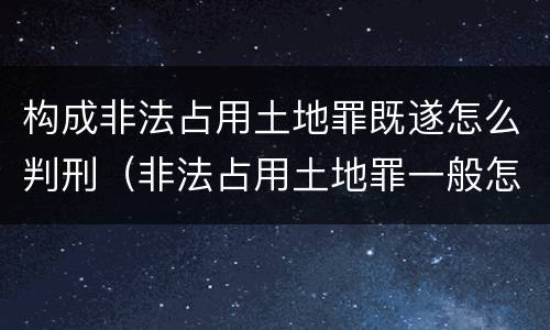 构成非法占用土地罪既遂怎么判刑（非法占用土地罪一般怎么判决）