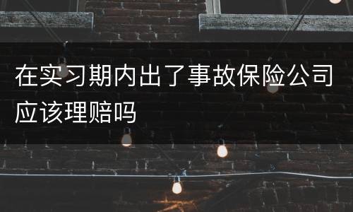 在实习期内出了事故保险公司应该理赔吗