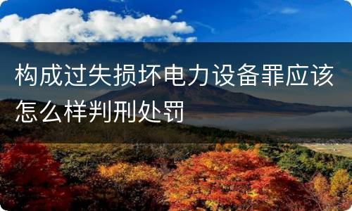 构成过失损坏电力设备罪应该怎么样判刑处罚