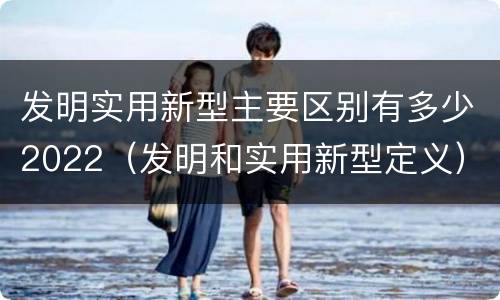 发明实用新型主要区别有多少2022（发明和实用新型定义）