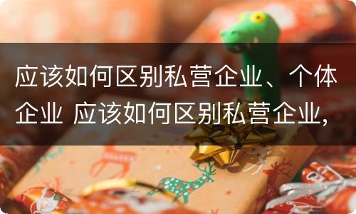 应该如何区别私营企业、个体企业 应该如何区别私营企业,个体企业