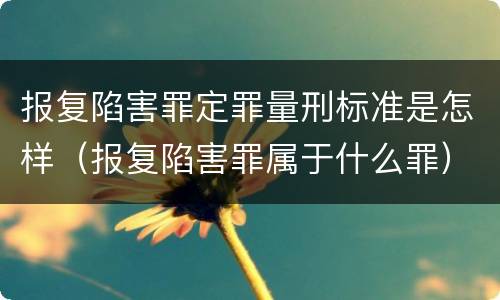 报复陷害罪定罪量刑标准是怎样（报复陷害罪属于什么罪）