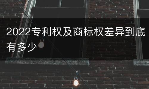 2022专利权及商标权差异到底有多少