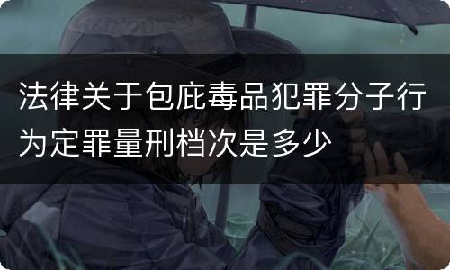 法律关于包庇毒品犯罪分子行为定罪量刑档次是多少