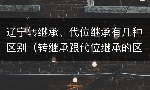 辽宁转继承、代位继承有几种区别（转继承跟代位继承的区别）