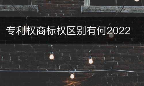 专利权商标权区别有何2022
