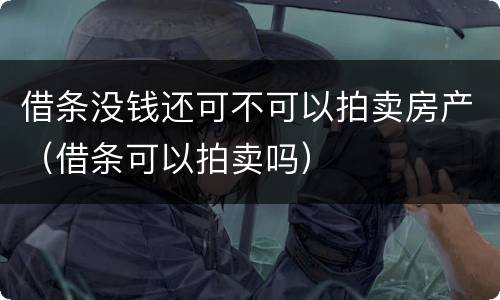 借条没钱还可不可以拍卖房产（借条可以拍卖吗）