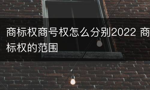 商标权商号权怎么分别2022 商标权的范围