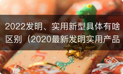 2022发明、实用新型具体有啥区别（2020最新发明实用产品）
