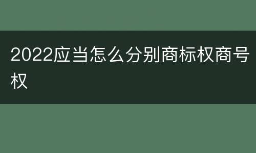 2022应当怎么分别商标权商号权