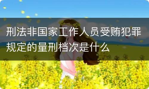 刑法非国家工作人员受贿犯罪规定的量刑档次是什么