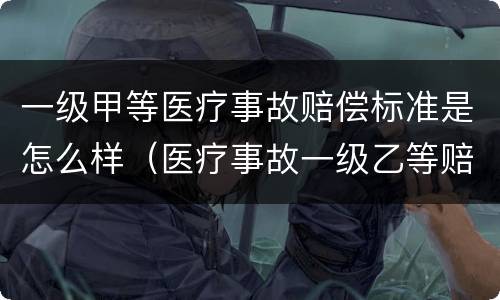 一级甲等医疗事故赔偿标准是怎么样（医疗事故一级乙等赔偿标准）