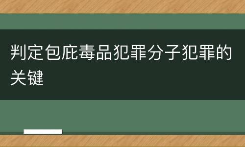 判定包庇毒品犯罪分子犯罪的关键