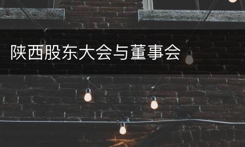 陕西股东大会与董事会